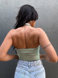 Cropped Alça Pescoço