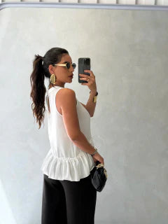 Blusa Chifon Babado