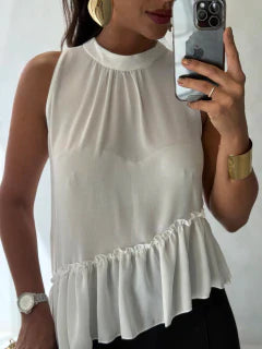 Blusa Chifon Babado
