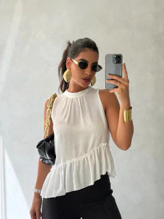 Blusa Chifon Babado