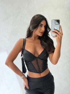 Conjunto acetinado pedraria