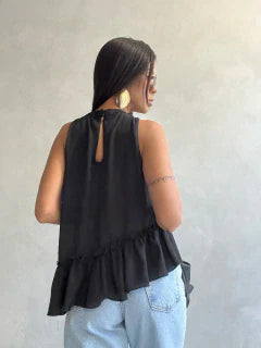 Blusa Chifon Babado