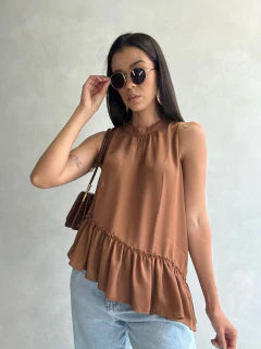 Blusa Chifon Babado