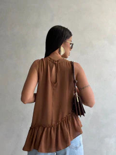 Blusa Chifon Babado