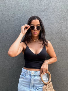 Cropped Poliamida Alça