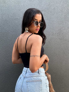 Cropped Poliamida Alça