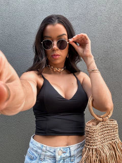 Cropped Poliamida Alça