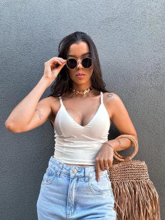 Cropped Poliamida Alça