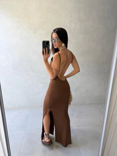 Vestido Costas Nua Longo