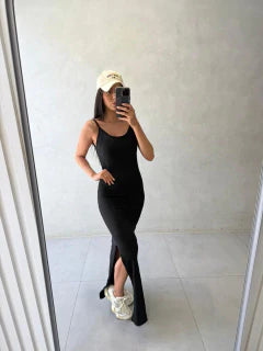 Vestido Costas Nua Longo