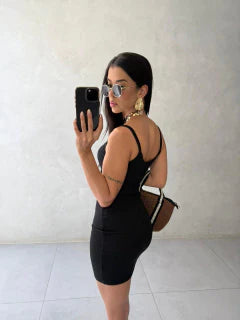 Vestido Curto Canelado