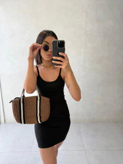 Vestido Curto Canelado