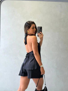 Conjunto Short Saia Fivela