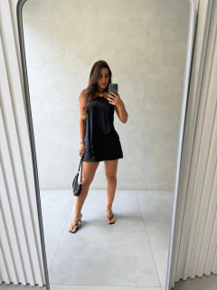 Conjunto Short Saia Fivela