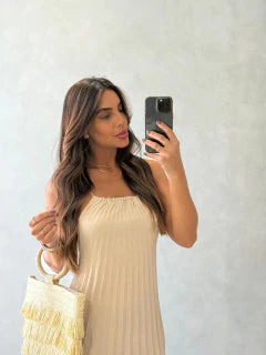 Vestido Longo Plissado