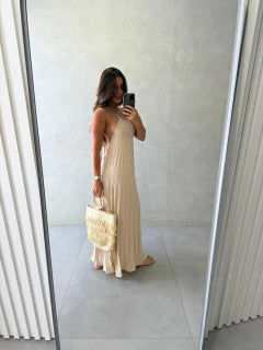 Vestido Longo Plissado